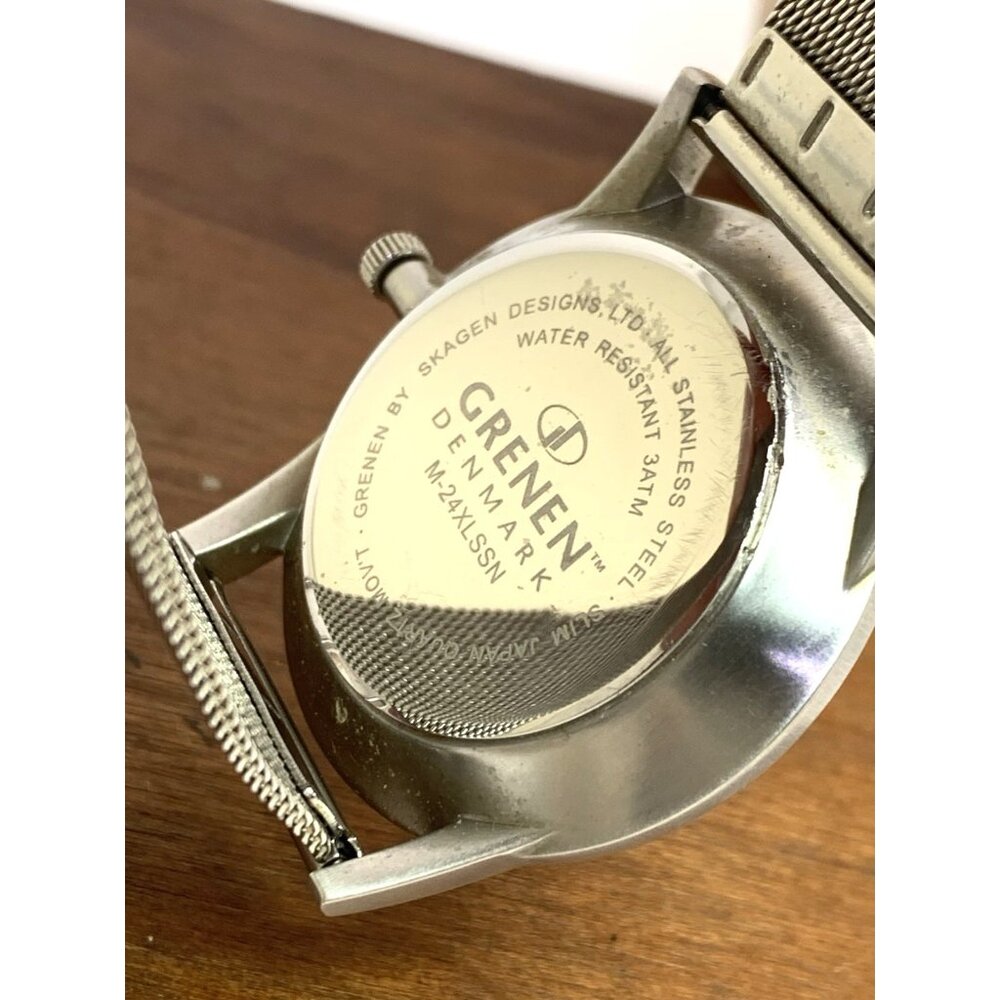 Grenen by Skagen Denmark Mens Watch M-24XLSSN Quartz Blue Dial Silver Steel 38mm - Picture 6 of 14